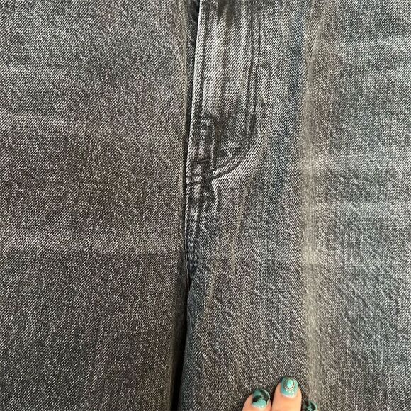 American Eagle Women's Baggy Jeans Size 20 Black Dark Wash Denim - Picture 2 of 10